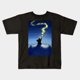 Mysterious Space Star And Boy Kids T-Shirt